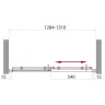 Душевая дверь раздвижная BELBAGNO UNO 130 см UNO-BF-1-130-C-Cr
