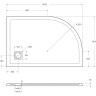 Душевой поддон из искусственного мрамора BELBAGNO TRAY-MR-UNO-RH-120/80-550-35-W-R-NO