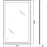Зеркало 75x80 см BELBAGNO SPC-GRT-750-800-LED-TCH